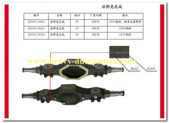 Trung Quốc Rear Axle Housing Assy Construction Equipment Spare Parts AZ9981330065 nhà cung cấp