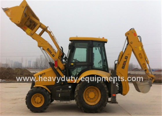 Weichai Engine Road Construction Equipment Backhoe Loader B877 With 6 In 1 Bucket nhà cung cấp