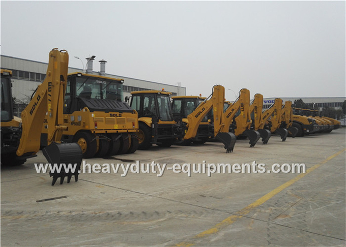 Weichai Engine Road Construction Equipment Backhoe Loader B877 With 6 In 1 Bucket